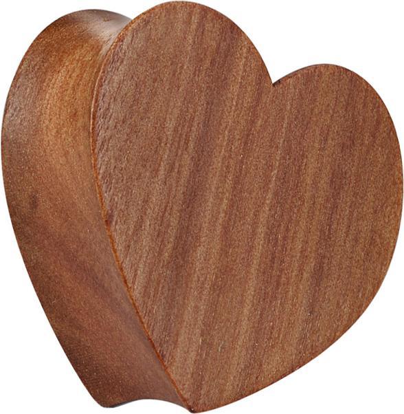 Image du produit Star Piercing Flared Plug Coeur en bois de cerisier (sans laiton, Organique)