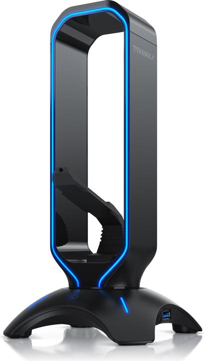 Titanwolf Headphone stand RGB LED with USB hub