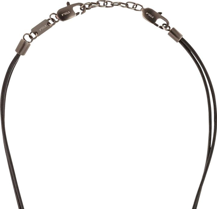 Produktbild S.Oliver Halsschmuck für Herren, Leder, Stainless Steel | Kompass (Edelstahl, Leder, 40 cm)
