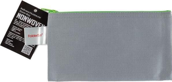Actual product image Foldersys Zip bag DINlong non-woven-PP opaque light grey (DL, 1 x)