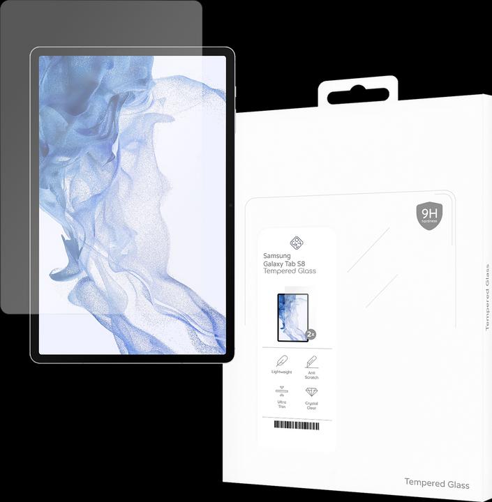 Cazy Schutzglass Kompatibel mit Samsung Galaxy Tab S8 Displayschutz Tempered Glass - 2 Stück (2 Stück, Galaxy Tab S8)