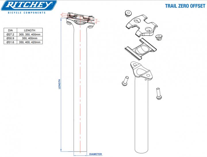 Immagine prodotto Ritchey WCS TRAIL Zero 27.2mm (27.20 mm)