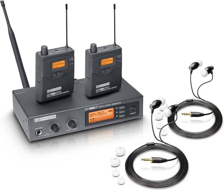 Image du produit LD Systems MEI 1000 G2 B5 BUNDLE - Système de surveillance intra-auriculaire sans fil avec 2 x Belt Pack et 2 (Système intra-auriculaire)