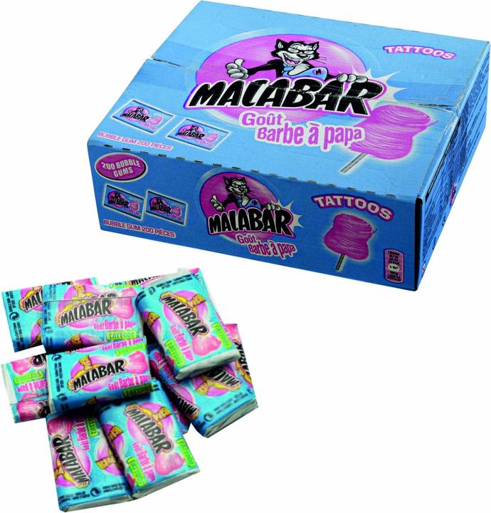 Actual product image Malabar Chewing gum cotton candy flavor (200 pcs., 1400 g)