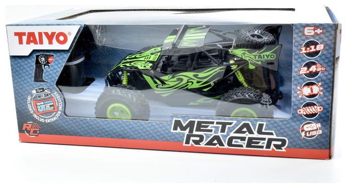 Immagine prodotto Taiyo 180010K Veicolo telecomandato Metal Racer Verde in scala 1:18, 2.4GHz, ricarica USB per più di 6