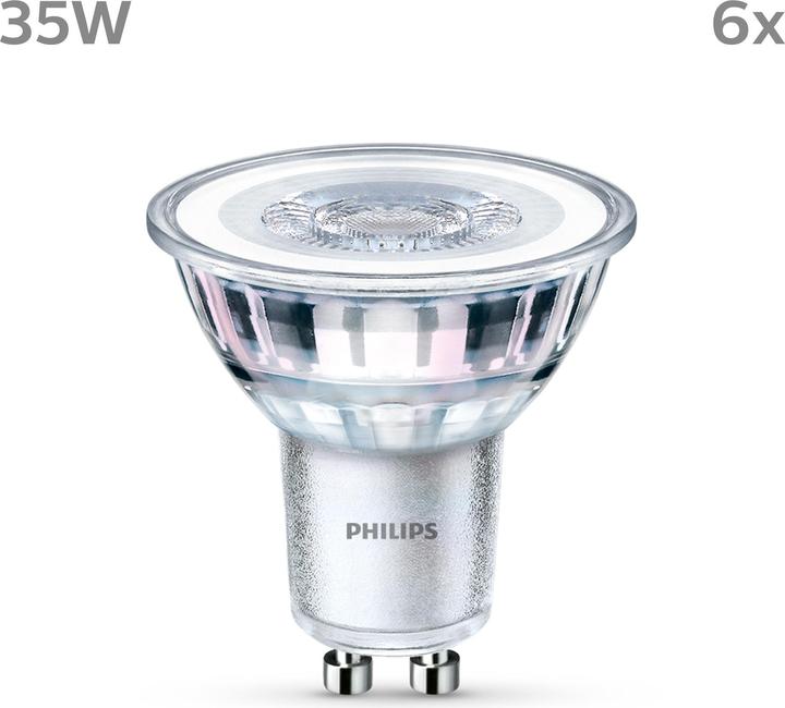 Image du produit Philips LED Classic (GU10, 3.50 W, 255 lm, 6 x, F)