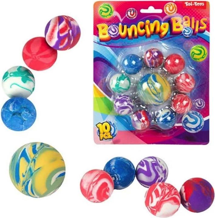 Produktbild Toi-Toys Lustige Flummis Marmor, 10 Stück.