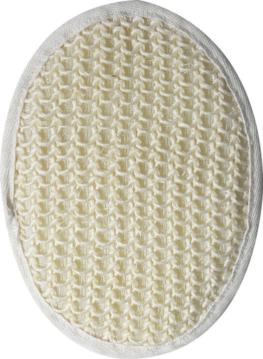 MSV Peelingschwamm aus Sisal 20 x 13.5 cm, Weiss