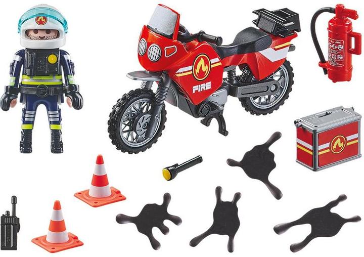 Image du produit Playmobil Moto de pompiers sur le lieu de l'accident (71466, Playmobil Action Heroes)