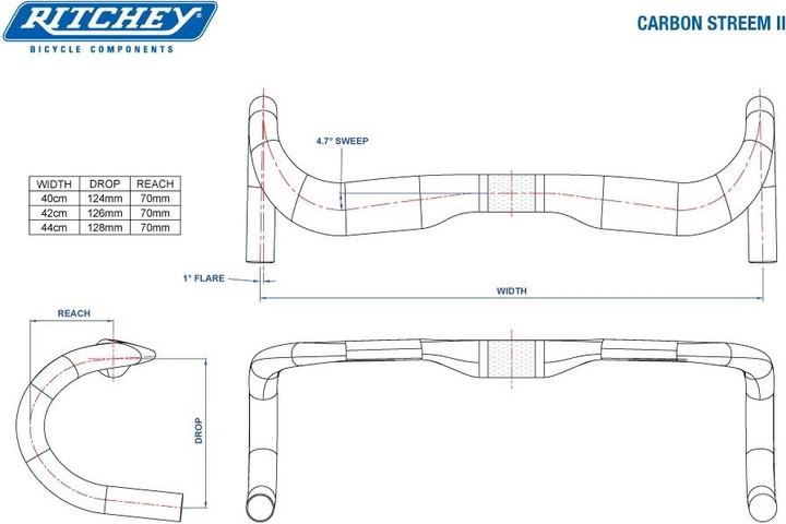 Actual product image Ritchey Road WCS Streem II 42cm (c-c) (31.80 mm)