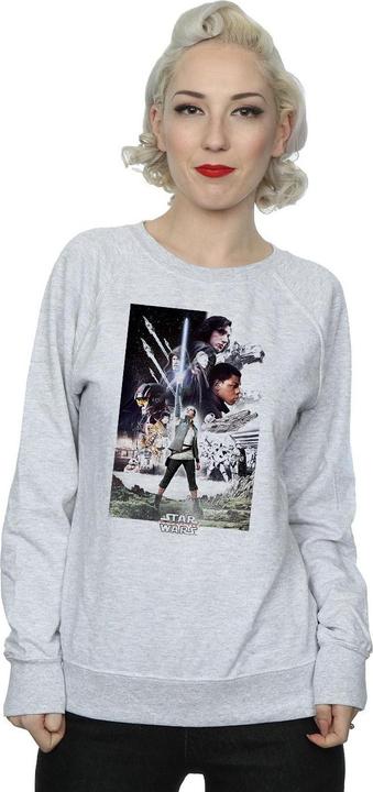 Actual product image Star Wars Womens/Ladies The Last Jedi Character Poster Sweatshirt (XL)