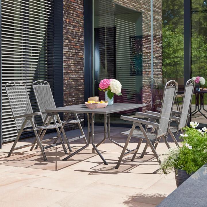 Actual product image Siena Garden Siena Elda Table 140x90 cm, matt anthracite Expanded metal matt anthracite (140 cm)