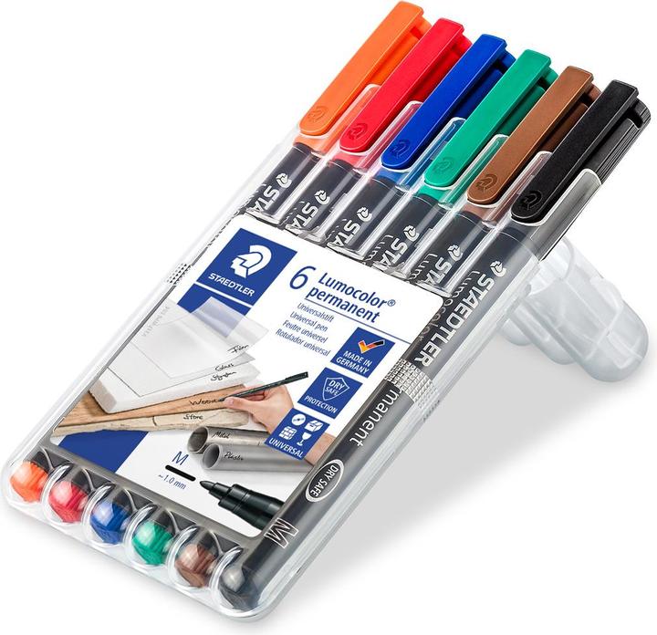 Actual product image Staedtler Lumocolor permanent (Multicoloured, 1 mm, 6 x)
