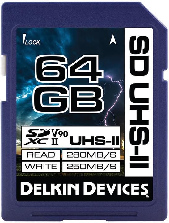 Image du produit Delkin POWER UHS-II (V90) 64GB R:300MB/s W:250MB/s (SDXC)
