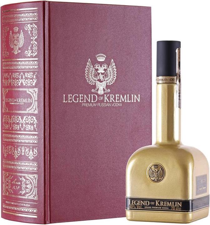 Produktbild Legend Of Kremlin Grand Premium Gold Vodka mit rotem Buch (1 x 70 cl)
