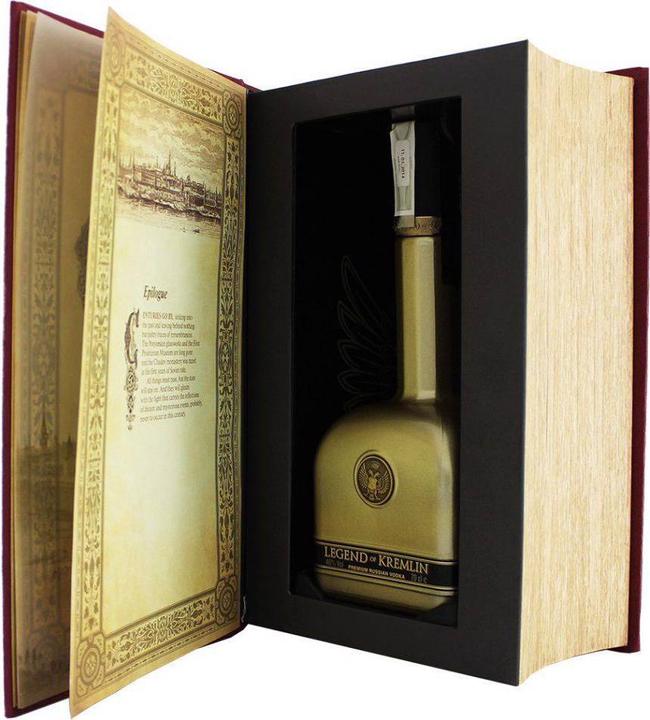 Produktbild Legend Of Kremlin Grand Premium Gold Vodka mit rotem Buch (1 x 70 cl)