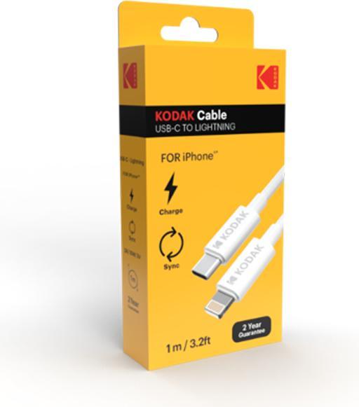 Actual product image Kodak cable usb 1m usb c lightning blanco (1 m)