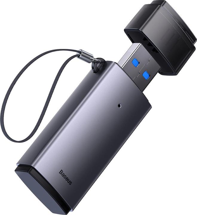 Image du produit Baseus Lite Series Lecteur de cartes USB-A vers SD/TF Gris (USB 3.0)