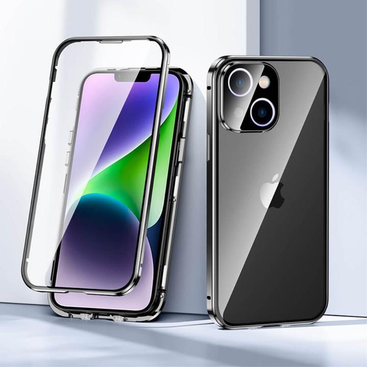 Actual product image Cover-Discount iPhone 15 Plus - Magnetic protective case with armoured glass black (Apple iPhone 15 Plus)