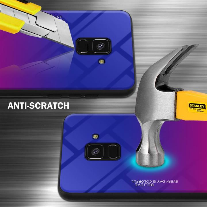 Actual product image Cadorabo TPU 2 colors glass cover (Samsung Galaxy A8 (2018))