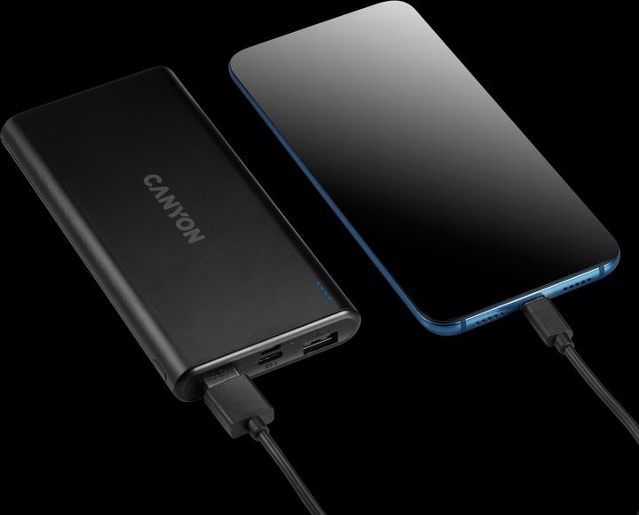 Actual product image Canyon PB-106 Battery Charger Lithium Polymer (LiPo) 10000 mAh Black (10000 mAh, 37 Wh)