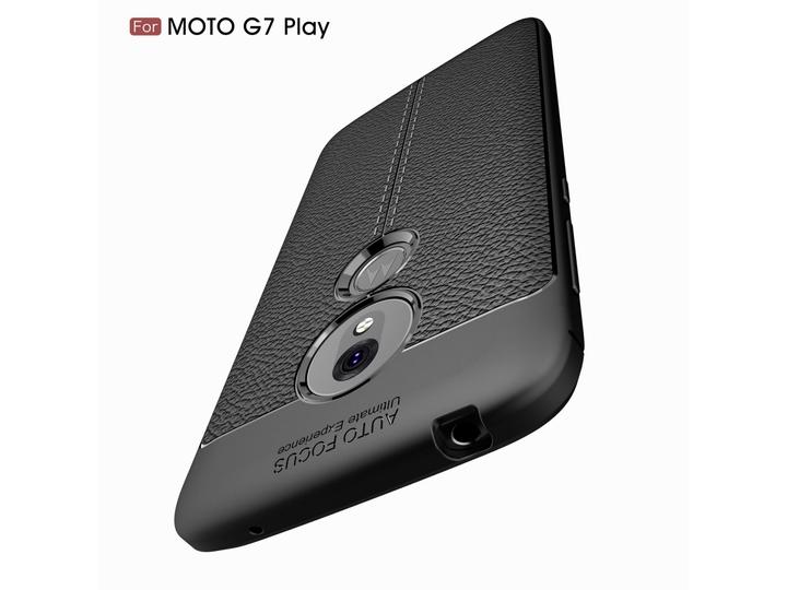 Produktbild Screenguard Motorola Moto G7 Play Hülle Leather Design TPU Cover (Motorola Moto G7 Play)