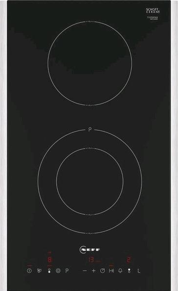 Neff N 70, Domino hob, Electric, 30 cm, Black, With overlying frame, T13TDF9L8
