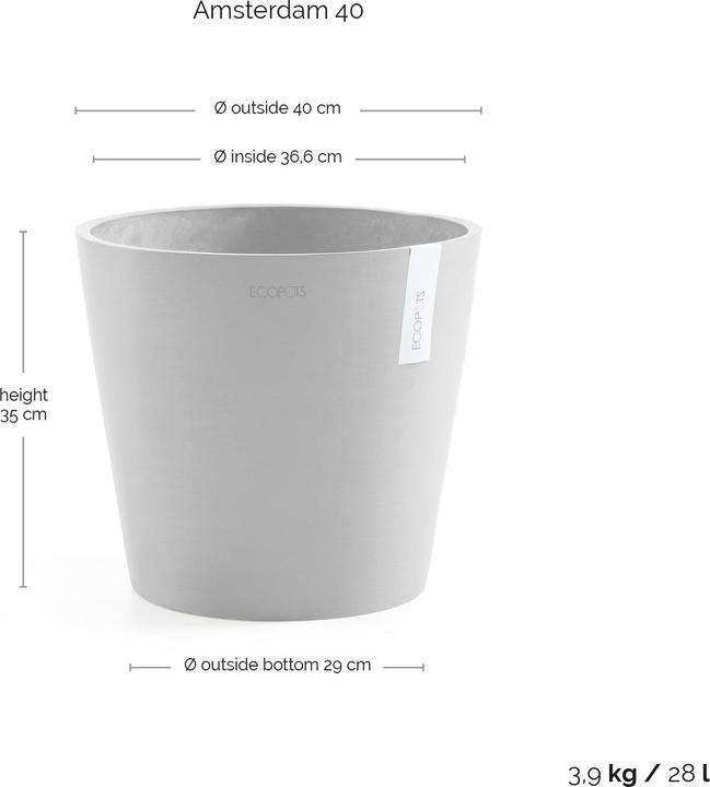 Actual product image Ecopots Amsterdam (40 cm)