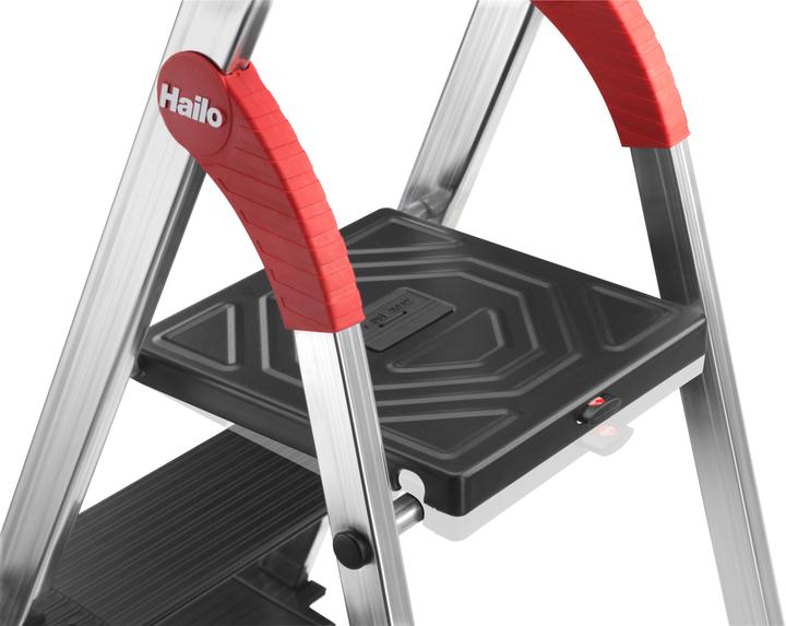 Produktbild Hailo L100 TopLine, Alu-Sicherheits-Stehleiter, 3 Stufen (Stehleiter, 70 cm)