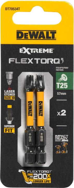 Actual product image DeWalt SchrauberBit (T25)