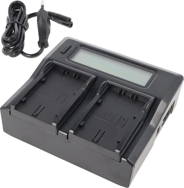 Image du produit XCell DUAL LCD Schnell-Ladegerät passend für Panasonic Akku CGR-D120, -D220, -D320 (Chargeur de batterie d'appareil photo)