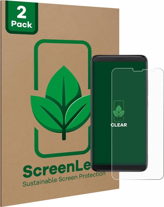 Produktbild ScreenLeaf Schutzfolie nachhaltiger Displayschutz Displayschutzfolie Folie Klar Transparent (2 Stück, TCL 403)