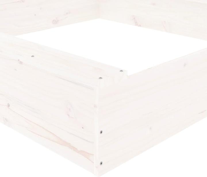Image du produit VidaXL Sandkasten mit Sitzen Schwarz Quadratisch Massivholz