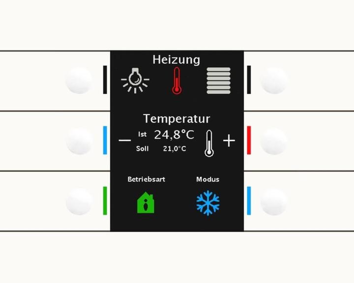 Immagine prodotto MDT BE-TAS86T.02 Pulsante Smart 86 con display a colori e sensore di temperatura Rws glä