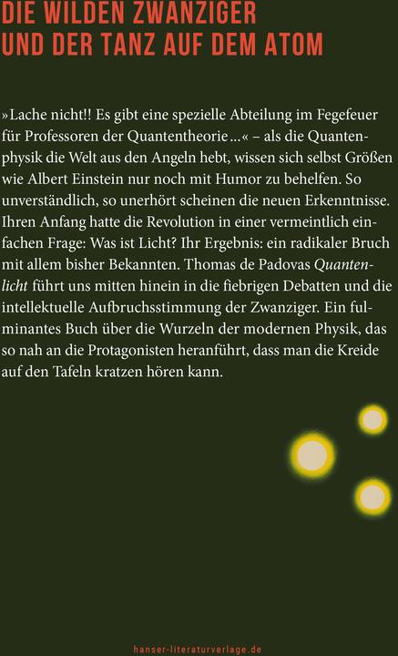 Actual product image Quantenlicht (German, Thomas De Padova, 2024)