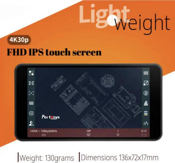 Productafbeelding Portkeys PT5 II 5 inch 4K HDMI touchscreen monitor (5", Volledige HD)