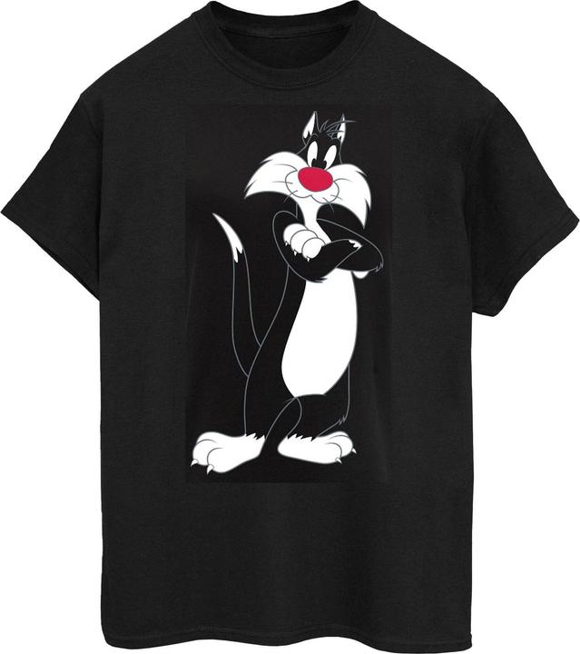 Actual product image Looney Tunes Womens/Ladies Sylvester Crossed Arms Cotton Boyfriend T-Shirt (M)
