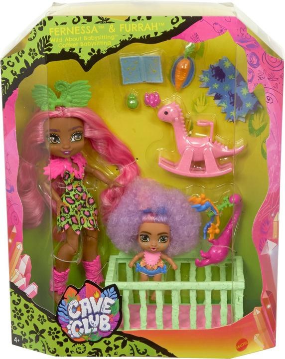 Actual product image Cave Club Wild About Babysitting Playset + Fernessa & Furrah Dolls