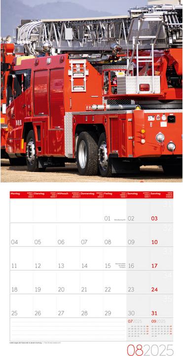Actual product image Fire brigade calendar 2025 - 30x30 (30 x 30 cm, Hardcover, German)