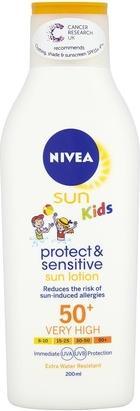 NIVEA Sun Kids Protect & Sensitive (Crema solare, SPF 50, 200 ml, 150 g)