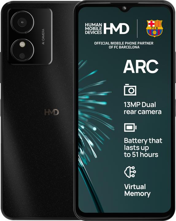 Image du produit HMD Arc Phone, 64GB/2GB, black (64 Go, Noir de l'ombre)