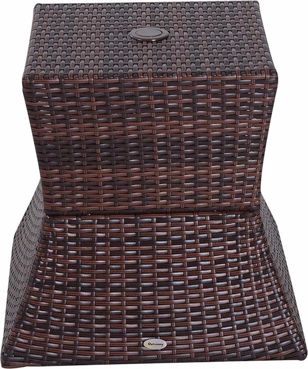 Immagine prodotto Outsunny Tavolo in rattan con foro per l'ombrello