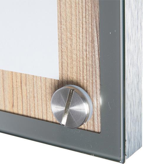 Actual product image Securit GLASS STAR display case, 1 x DIN A4 side, oak (A4)