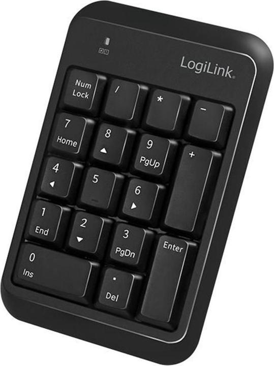 LogiLink Clavier Bluetooth, avec 17 touches, V5.1, noir (Pavé numérique, Sans fil)