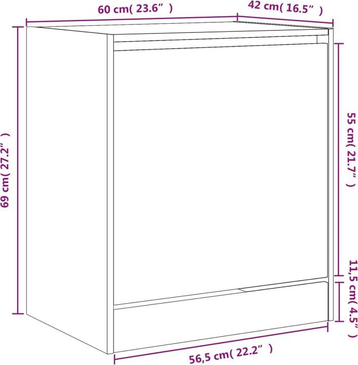 Produktbild VidaXL Nalani (60 x 42 x 69 cm)