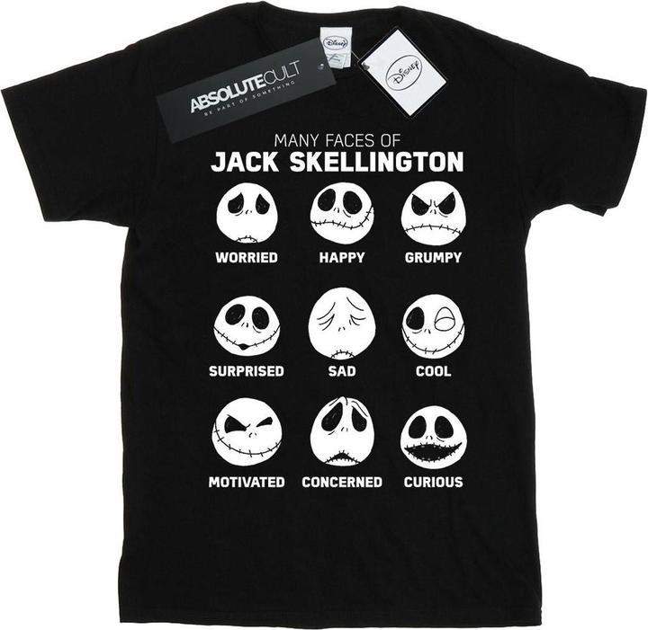 Immagine prodotto Disney Nightmare Before Christmas The Many Faces Of Jack Maglietta Ampia Donna (S)