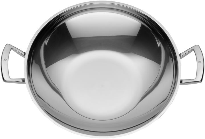 Produktbild WMF Wok Wokpfanne 36cm mit Glasdeckel Induktion Edelstahl (36 cm, Wok Pfanne, Edelstahl)