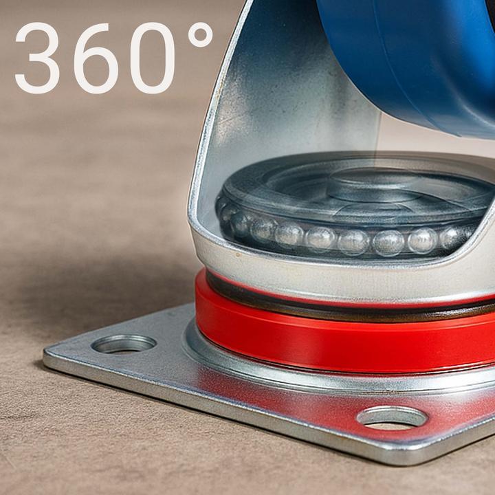 Immagine prodotto Wiltec Ruota girevole senza freno Ruota per trasporto Ruota 100mm 150kg Ruota per mobili