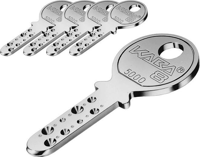 Actual product image Kaba 8 - 5000 Zylinderschlüssel (5er Set) (Cylinder key)