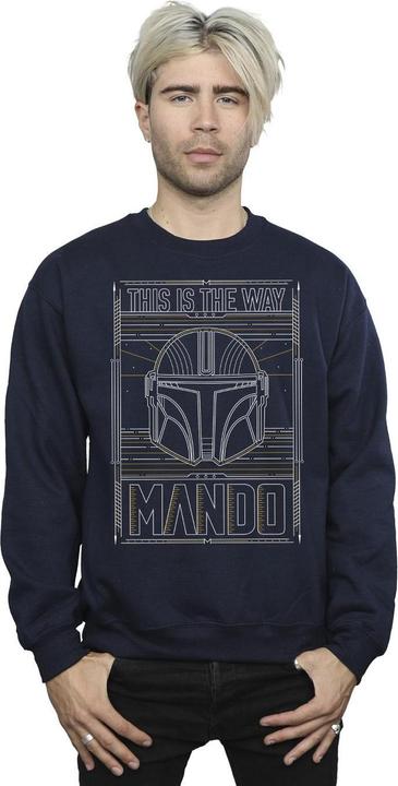 Produktbild Star Wars The Mandalorian The Way Outline Helm Sweatshirt (XL)